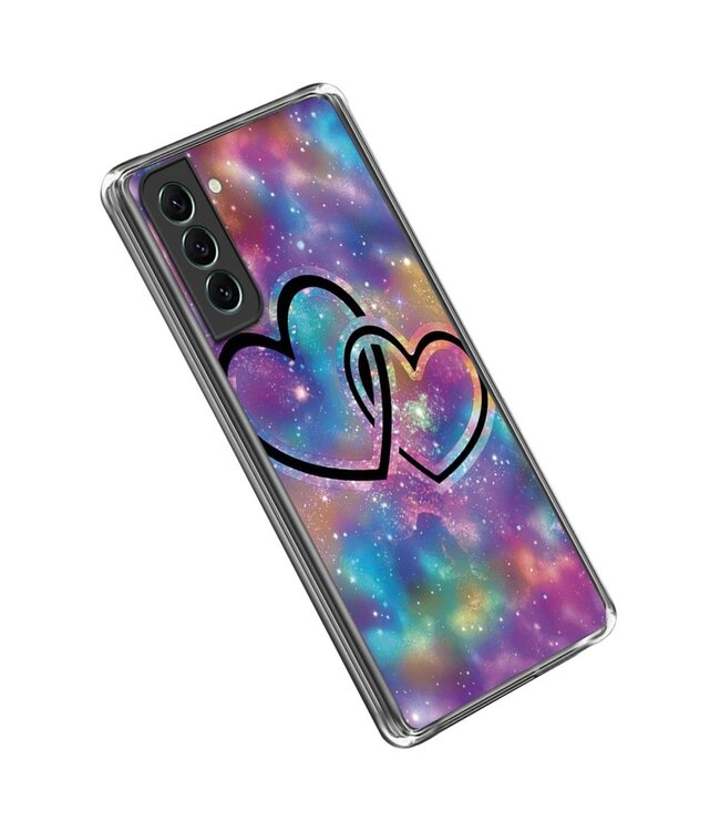 Kleurrijk Hart Design TPU Hoesje voor de Samsung Galaxy S23