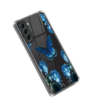 Vlinder en bloem TPU Hoesje Samsung Galaxy S23