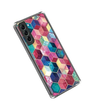 Kleurrijke Hexagon TPU Hoesje Samsung Galaxy S23