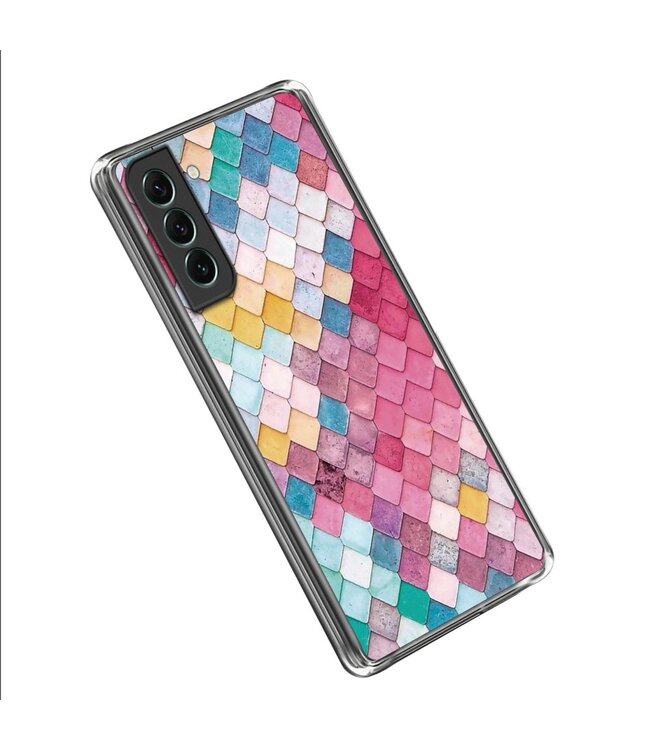 Kleurrijke Ruiten TPU Hoesje voor de Samsung Galaxy S23