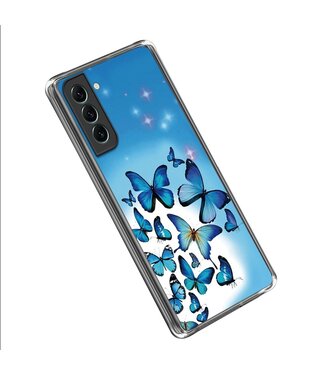 Blauwe Vlinders TPU Hoesje Samsung Galaxy S23