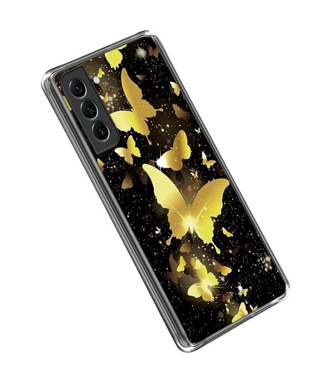 Gouden Vlinders TPU Hoesje voor de Samsung Galaxy S23