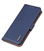 Khazneh Blauw Echt Leder Bookcase Hoesje voor de Samsung Galaxy S23
