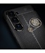 Zwart Faux Leren Coating TPU Hoesje voor de Samsung Galaxy S23