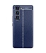 Blauw Faux Leren Coating TPU Hoesje voor de Samsung Galaxy S23
