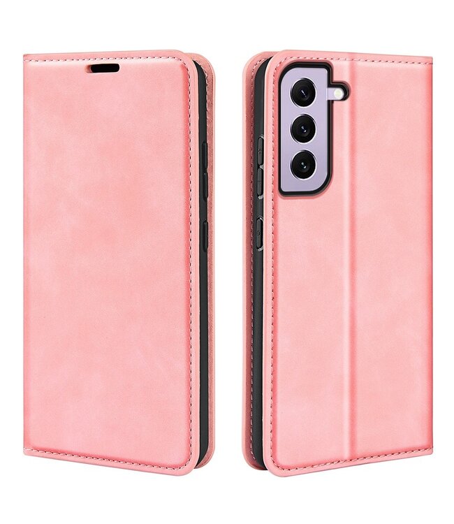 Roze Skin-touch Bookcase Hoesje voor de Samsung Galaxy S23