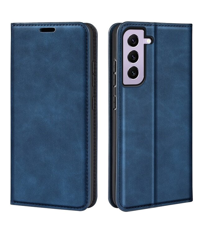 Blauw Skin-touch Bookcase Hoesje voor de Samsung Galaxy S23