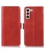 Rood Echt Leder Bookcase Hoesje voor de Samsung Galaxy S23