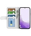 Wit Glad Bookcase Hoesje voor de Samsung Galaxy S23