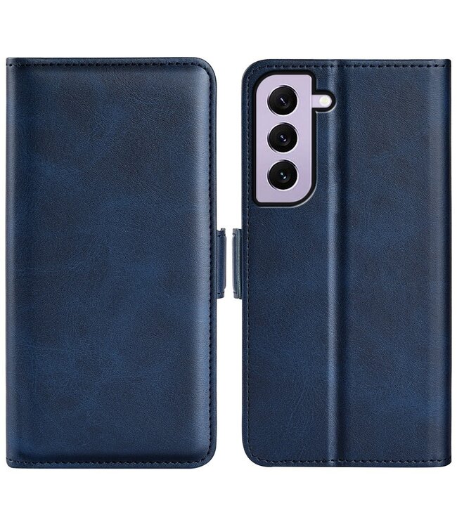 Blauw Glad Bookcase Hoesje voor de Samsung Galaxy S23