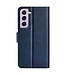 Blauw Glad Bookcase Hoesje voor de Samsung Galaxy S23