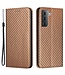 Bruin Carbon Textuur Bookcase Hoesje voor de Samsung Galaxy S23