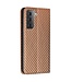 Bruin Carbon Textuur Bookcase Hoesje voor de Samsung Galaxy S23