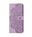 Paars Bloemen Bookcase Hoesje voor de Samsung Galaxy S23