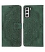 Groen Bloemen Bookcase Hoesje voor de Samsung Galaxy S23