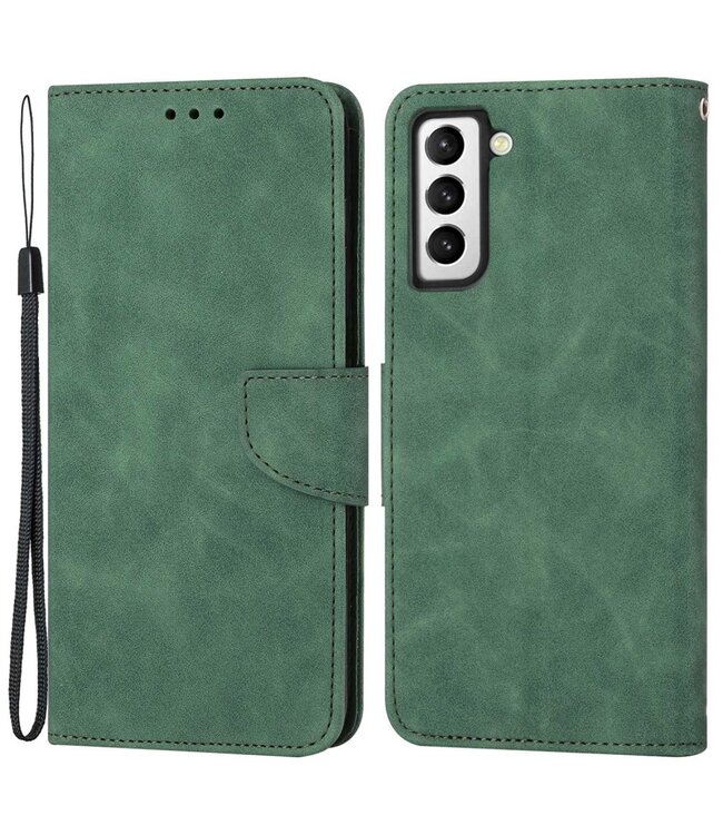 Groen Stijlvol Bookcase Hoesje voor de Samsung Galaxy S23