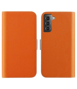 Oranje Litchee Bookcase Hoesje Samsung Galaxy S23