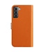 Oranje Litchee Bookcase Hoesje voor de Samsung Galaxy S23