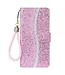 Roze Glitter Bookcase Hoesje voor de Samsung Galaxy S23