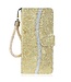 Goud Glitter Bookcase Hoesje voor de Samsung Galaxy S23