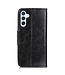 Zwart - split leder portemonnee standfunctie hoesje voor de Samsung Galaxy A54 5G