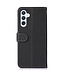 Zwart - echt leder hoesje voor de Samsung Galaxy A54 5G