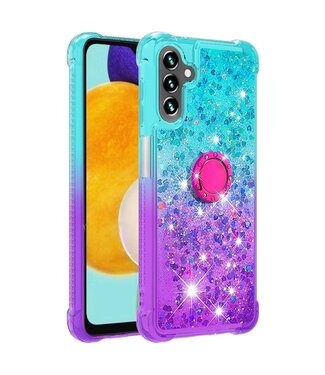 Hemelsblauw / Paars - quicksand tpu hoesje met standfunctie - Samsung Galaxy A54 5G