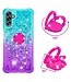 Hemelsblauw / Paars - quicksand tpu hoesje met standfunctie voor de Samsung Galaxy A54 5G
