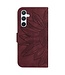 Wijnrood - leder hoesje met shouderriem voor de Samsung Galaxy A54 5G