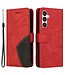 Rood - faux leder hoesje met polsbandje voor de Samsung Galaxy A54 5G