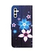 Blauwe bloem - hoesje met polsbandje voor de Samsung Galaxy A54 5G