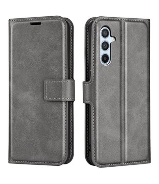 Grijs - faux leder portemonnee hoesje - Samsung Galaxy A54 5G