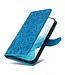 Blauw - faux leder hoesje met polsbandje voor de Samsung Galaxy A54 5G