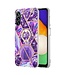 Donkerpaars - marmer design tpu hoesje met standfunctie voor de Samsung Galaxy A54 5G