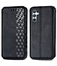 Zwart - leder hoesje voor de Samsung Galaxy A54 5G