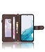Bruin - leder hoesje met polsbandje voor de Samsung Galaxy A54 5G