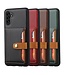 Bruin - card slots faux leder tpu hoesje voor de Samsung Galaxy A54 5G