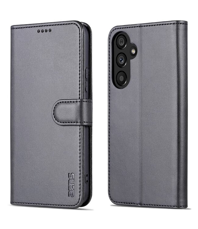 Azns Zwart - faux leder hoesje voor de Samsung Galaxy A54 5G