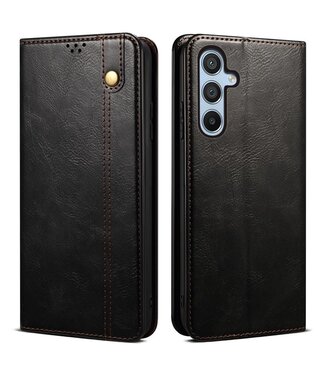 Zwart - leder hoesje - Samsung Galaxy A54 5G