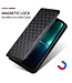 Zwart - faux leder hoesje voor de Samsung Galaxy A54 5G