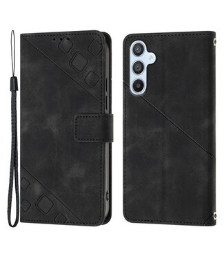 Zwart - leder hoesje - Samsung Galaxy A54 5G
