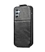 Zwart - flipcase faux leder hoesje voor de Samsung Galaxy A54 5G