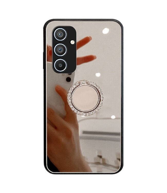 Zilver - spiegel hoesje voor de Samsung Galaxy A54 5G