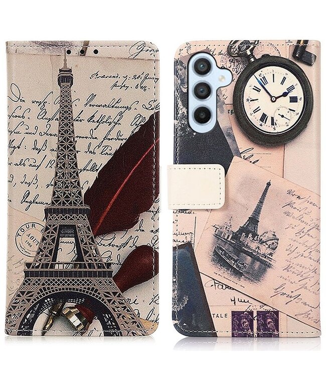 Toren en Veer - design faux leder hoesje voor de Samsung Galaxy A54 5G