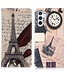 Toren en Veer - design faux leder hoesje voor de Samsung Galaxy A54 5G