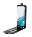 Zwart - flipcase faux leder hoesje voor de Samsung Galaxy A54 5G