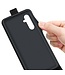 Zwart - flipcase faux leder hoesje voor de Samsung Galaxy A54 5G