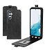 Zwart - flipcase faux leder hoesje voor de Samsung Galaxy A54 5G