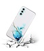 Blauw - marmer design hoesje voor de Samsung Galaxy A54 5G