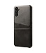 Zwart - faux leder + hardcase hoesje voor de Samsung Galaxy A54 5G